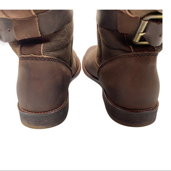 Emu brown leather and sheep fleece boots size 5 - Picture 7 of 9